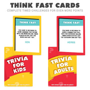ASM Holdings Who Knows More Kids or Adults Trivia Game, Family Game Night, Ages 8 and Up, Multicolor, BOIBOOST02