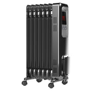 Pelonis Digital Electric Oil-Filled Radiant Space Heater, 1,500 Watt, Black, Remote Control, 3 Heat Settings, HO-0280