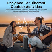 Xinwld M17B Portable Bluetooth Speaker, Bluetooth 5.4, 20W HD Stereo Sound, 20H Playtime, IPX7 Waterproof, Black