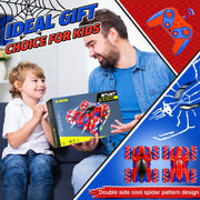 Hot Bee LY-014 Double-Sided RC Stunt Car, 360 Spins, Spider Design, 4WD All-Terrain Vehicle, LED Lights, Red and Blue