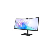 Samsung ViewFinity 34-Inch Ultrawide Curved Computer Monitor, UWQHD 3440x1440, HDR10, 100Hz, AMD FreeSync, Built-In Webcam, USB-C 90W Charging, Adjustable Stand, Black, LS34C654VANXGO