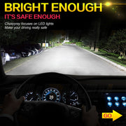 XWQHJW 6pcs LED Headlight and Fog Light Bulb Combo Kit, 9005 and H7 High/Low Beam, H11 Fog Light, 60W, 6000K Pure White