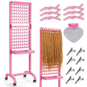 Caydo Adjustable 280 Pegs Braiding Rack, Hair Racks with Tray and Braiding Tools, 2-sided Braid Rack for Braiders