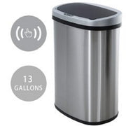 BestOffice TC-1350-SS-13G Touch Free Sensor Stainless Steel Kitchen Garbage Can, 13.2 gal