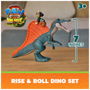 Spin Master PAW Patrol Dino Movie Rise & Roll Dino Playset with Rex and Spinosaurus Figures, Multicolor, Ages 3+, 6076188