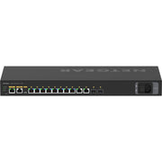 Netgear AV Line M4250 GSM4212PX Managed Ethernet Switch, 8-Port Gigabit PoE+ 240W, 2x1G and 2xSFP+ 10G Fiber Uplinks, Rackmount Ready, Black