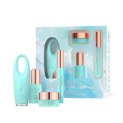 FOREO IRIS 2 Mint Set Lymphatic Drainage Eye Massager with Anti-Wrinkle Eye Serum and C-Concentrated Eye Cream