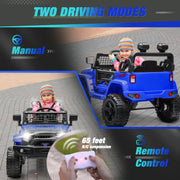Clovercat 12v 7 Hours Powered Kids Ride on Toys Truck Car with Parent Remote Control, Blue