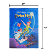 JayFranco JF-PAN-50870 Disney Peter Pan Classic VHS Boxed Silk Touch Throw Blanket, Multicolor, 50 x 70 in