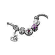 Connections From Hallmark Stainless Steel Limited Edition Grandma Charm Bracelet Set