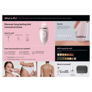 Braun IPL Silk-Expert Mini Laser, Hair Removal Kit, Pink
