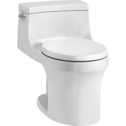 Kohler K-4007-0 1-Pc Round-Front Toilet & Tank Lever 1.28 GPF White