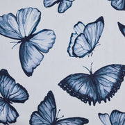 Mainstays Butterfly 13 Piece Shower Curtain Set, Blue Butterfly Pattern on White, Polyester Fabric, Grommet Style, 72 x 72 Inches