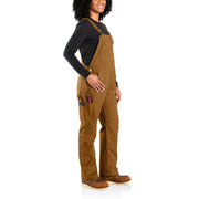 Carhartt Rugged Flex Loose-Fit Canvas Bib Overalls for Ladies - Carhartt Brown - 2X - Regular