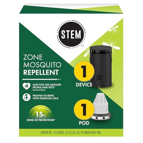 Stem Outdoor Mosquito Repellent Zone Device Starter Kit with Solar and ...
