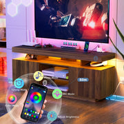 Hommpa LX00726 LED TV Stand with Power Outlets for TVs up to 65
