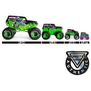 Spin Master Monster Jam Sparkle Smash Die-Cast Monster Truck, 1:24 Scale, Blue, Working Suspension, Rubber BKT Tires