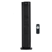 Midea MSHC30TD5BBV Ceramic Tower Space Heater, 30-Inch, Electric, Black, Remote Control, Digital Touch, 3 Heat Settings, Eco Mode, Adjustable Thermostat, 24-Hour Timer, 70 Oscillation