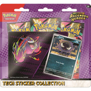 Pokemon Mega Evolution Ascended Heroes Tech Sticker Collection with Foil Promo Card, Tech Sticker Sheet, and 3 Booster Packs