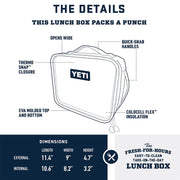 YETI Daytrip Lunch Box with ColdCell Flex Insulation, Firefly Yellow, Leakproof, Water-Resistant Exterior, 10.7x8.7x4.6 in, 18060131658