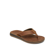 Reef Ojai Classic Mens Sandals, Dark Brown Leather Upper, Cushioned Footbed, Rubber Outsole, Size 10, CJ6246