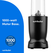 Nutribullet Turbo Personal Blender, 1000W Motor, Rapid Extractor Blade, Matte Black, NB10400AK