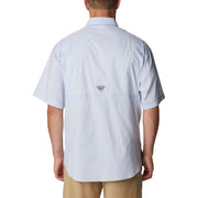Columbia PFG Super Tamiami Short-Sleeve Button-Down Shirt - Vivid Blue Multi Gingham - XXL
