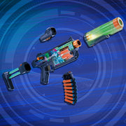 Hasbro G18240000 Nerf Loadout Cyberlight Ghost Blaster with LED Glow, Bolt-Action, 6-Dart Revolving Cylinder, Includes 24 N1 Darts, Multicolor
