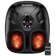 RENPHO Foot Massager with Heat, Shiatsu Deep-Kneading, Air Compression, 27 Massage Modes, Removable Washable Sleeve, Fits Up to US Men's Size 11, Black