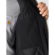 Carhartt Men's Loose Fit Firm Duck Insulated Active Jacket, Black, Medium, 106673BLK-MEDREG