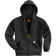 Carhartt Midweight Full-Zip Long-Sleeve Hooded Sweatshirt for Men - Black - L