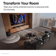 LG S60T 3.1 ch. Soundbar with Wireless Subwoofer, Dolby Audio, TV Synergy, Wow Interface, AI Sound Pro, Black