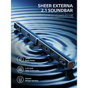 MEREDO D40AH-7 180W Separable Sound Bar with Subwoofer 2.1CH Bluetooth 5.0 - Black