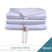 Bed Bunny Locking Fitted Bed Sheet Stays On & Wont Slip, Built-in Compression Cord Hugs Mattresses Tight, AS-SEEN-ON-TV, Wont Slip Off, Anti-Wrinkle & Stain-Resistant CopperSoft Infused with Copper