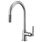 Delta Litze Single Handle Pull-Down Kitchen Faucet, Chrome, Magnetic Docking Spray Head, 360-Degree Swivel Arc Spout, Knurled Handle, 63043LF-PC
