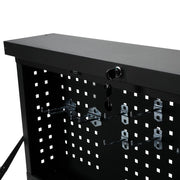 WorkPro 36-Inch Wall Mount Workbench with Foldable Steel Surface, Black, Heavy-Duty, Space-Saving Design, 42769