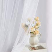 Pinewave GMO37x63x2WH Blackout Curtain Panels with Sheer Overlay, Double-Layer Thermal Insulation, Grommet Top, White, 37 in W x 84 in L, 2 Panels