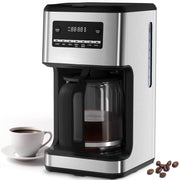 Havato 14-Cup Drip Coffee Maker, Stylish Compact Silver Coffee Machine with One-Click Operation, Energy Efficient, CM9451-ULZYP