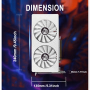 SOYO RX580 AMD Radeon Gaming Graphics Card, 8GB GDDR5, 256-Bit, Dual-Fan Cooling, White