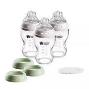 Tommee Tippee 52281505 Natural Start 3-in-1 Glass Bottle Kit - 9oz/3pk