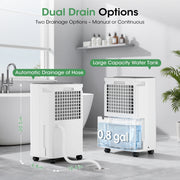 Nepsam Dehumidifier 35 Pint with WiFi Smart Control, Portable Quiet Unit, Real-Time Humidity Display, 24H Timer, Child Lock, Auto Defrost, Continuous Drainage T-DH25-1052-30WT