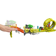 Hot Wheels HXT05 Monster Trucks Power Smashers Charge & Chase Challenge track set