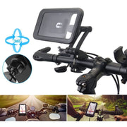 Stock Preferred Motorcycle Phone Mount, Adjustable 360 Rotation, Waterproof, Anti-Shock, Touchscreen Compatible, Black