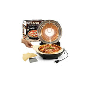 GRANITESTONE 1424 12 Inch Pizza Machine Improved Cool-touch Handle Pizza Oven Electric Countertop, Black