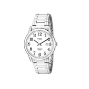 Timex TW2P81300 Men's Easy Reader Wrist Watch, Silver Tone/White