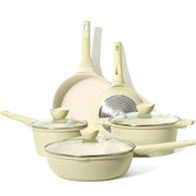 Carote S05906 10-Pieces Nonstick Pots and Pans Set - Green Granite