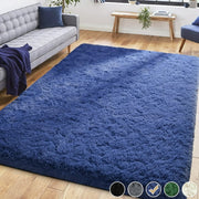Nefoso NHG5003 Shag Area Rug, 7ft x 10ft Soft Fluffy Area Rugs for Living Room Bedroom Decor Carpet, Dark Blue