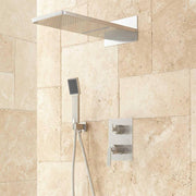 Signature Hardware 414750 Calhoun Shower System with Rainfall Shower Head and Hand Shower, Brushed Nickel