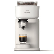 Versuni Philips Baristina Espresso Machine Combo with 16-Bar Pressure Pump and Milk Frother, White, Compact, BAR303/00