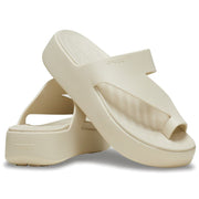 Crocs Women's Getaway Toe Loop Platform Sandals, LiteRide Foam Footbed, Sandstone, Size 11, 210834-0LH-W11